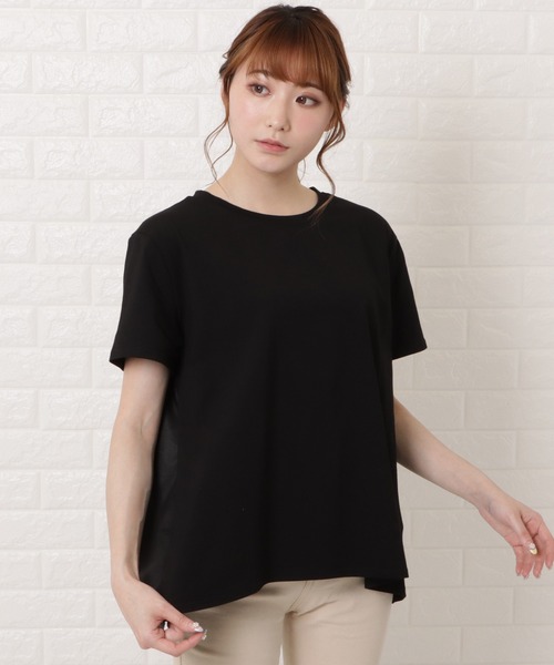 Lace Ladies（レースレディース）の「バックフレア半袖Ｔシャツ（Tシャツ/カットソー・レディース・ホワイト/ブラック/ベージュ/ネイビー・M/XL）」の12枚目の写真