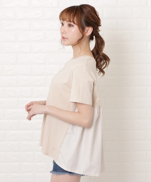 Lace Ladies（レースレディース）の「バックフレア半袖Ｔシャツ（Tシャツ/カットソー・レディース・ホワイト/ブラック/ベージュ/ネイビー・M/XL）」の19枚目の写真