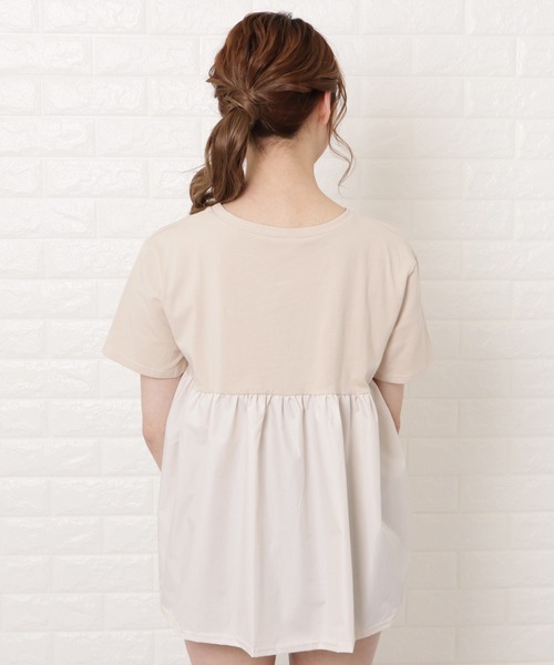 Lace Ladies（レースレディース）の「バックフレア半袖Ｔシャツ（Tシャツ/カットソー・レディース・ホワイト/ブラック/ベージュ/ネイビー・M/XL）」の18枚目の写真