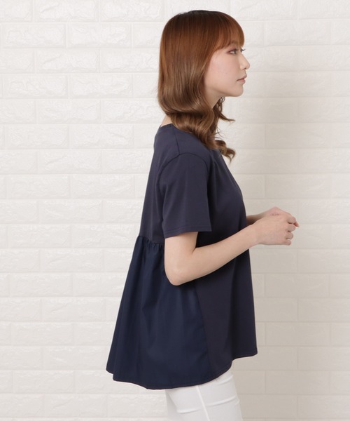 Lace Ladies（レースレディース）の「バックフレア半袖Ｔシャツ（Tシャツ/カットソー・レディース・ホワイト/ブラック/ベージュ/ネイビー・M/XL）」の22枚目の写真
