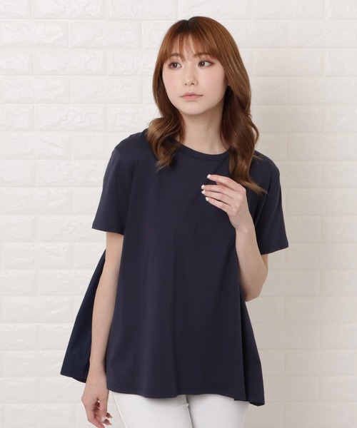 Lace Ladies（レースレディース）の「バックフレア半袖Ｔシャツ（Tシャツ/カットソー・レディース・ホワイト/ブラック/ベージュ/ネイビー・M/XL）」の21枚目の写真