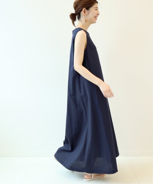 B.C STOCK（ベーセーストック）の「《追加》リネン混ノースリワンピース（ワンピース・レディース・ベージュ/ネイビー/パープル・FREE）」の15枚目の写真