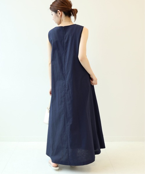 B.C STOCK（ベーセーストック）の「《追加》リネン混ノースリワンピース（ワンピース・レディース・ベージュ/ネイビー/パープル・FREE）」の16枚目の写真