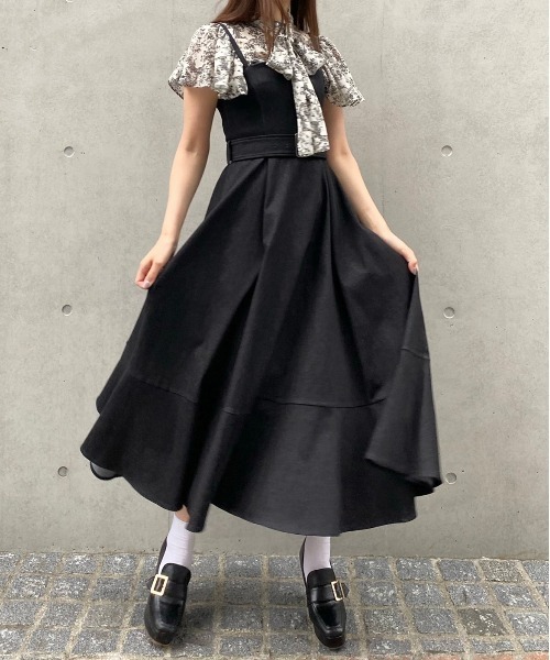 TITTY&CO.(ティティーアンドコー)の「【TITTY&Co.】トワルドジュイラッフルリボンブラウス(シャツ/ブラウス・レディース・ブラック/グレー系その他・FREE)」の9枚目の写真