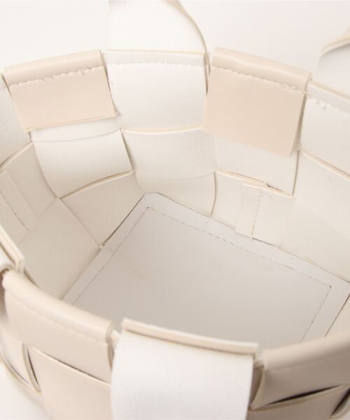 HWG_5（エイチダブルゴー）の「メッシュ編み込みショルダーハンドバッグ（ショルダーバッグ・レディース・ホワイト/ブラック/ベージュ/グリーン・FREE）」の8枚目の写真