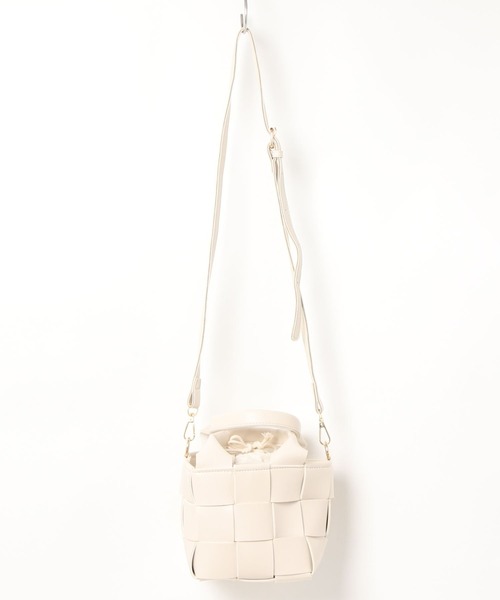 HWG_5（エイチダブルゴー）の「メッシュ編み込みショルダーハンドバッグ（ショルダーバッグ・レディース・ホワイト/ブラック/ベージュ/グリーン・FREE）」の11枚目の写真