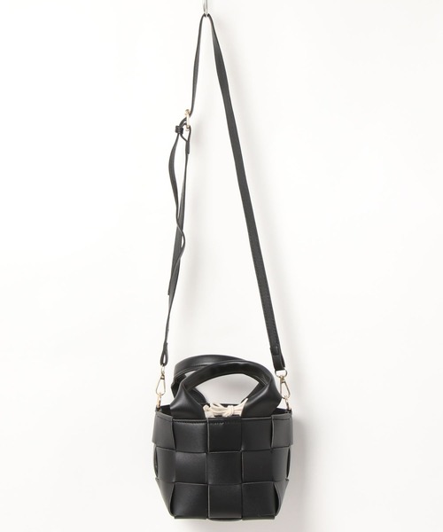 HWG_5（エイチダブルゴー）の「メッシュ編み込みショルダーハンドバッグ（ショルダーバッグ・レディース・ホワイト/ブラック/ベージュ/グリーン・FREE）」の19枚目の写真