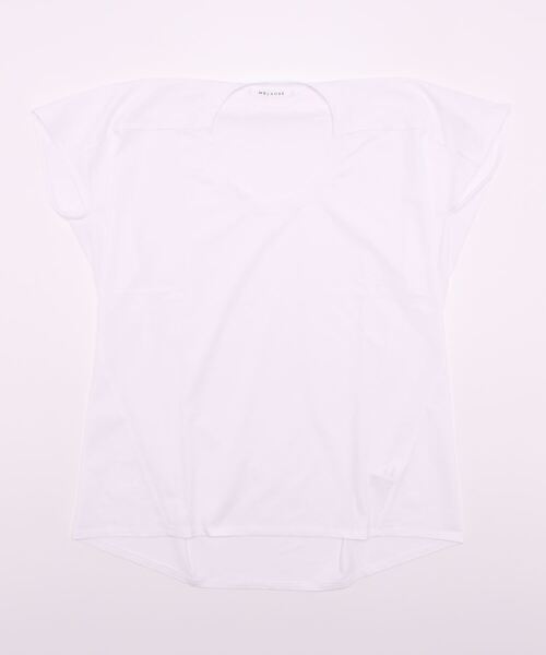 MELROSE claire(メルローズ クレール)の「【サステナブルコクーンチュニック】(Tシャツ/カットソー・レディース・ブルー/ホワイト/ベージュ/ブラック/レッド・FREE)」の2枚目の写真