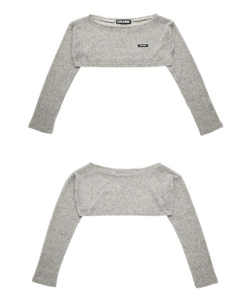 CRANK（クランク）の「【CRANK/クランク】BOATNECK CROP KNITWEAR/ボートネック クロップ ニットウェア サマーニット クロップ丈 レイヤード（ニット/セーター・レディース・スカイブルー/ベージュ/グレー・ONE SIZE）」の8枚目の写真
