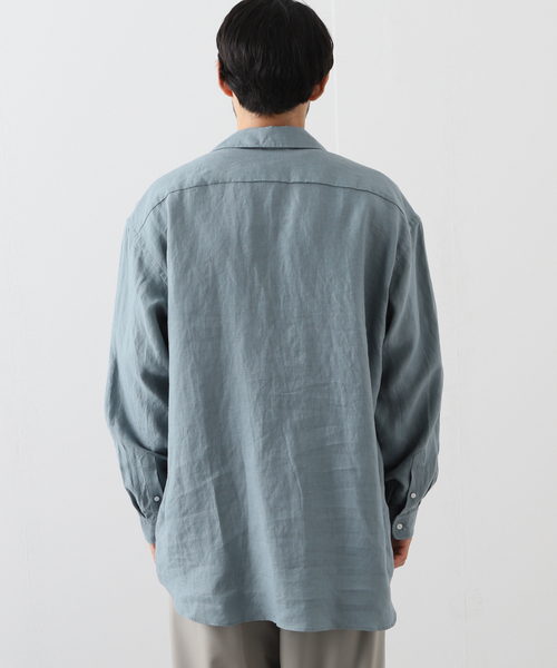 EDIFICE LA BOUCLE リネンスキッパーシャツ セール】【LA BOUCLE / ラブークル】スキッパー リネンシャツ