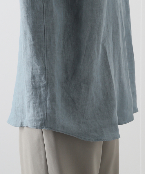 セール】【LA BOUCLE / ラブークル】スキッパー リネンシャツ（シャツ