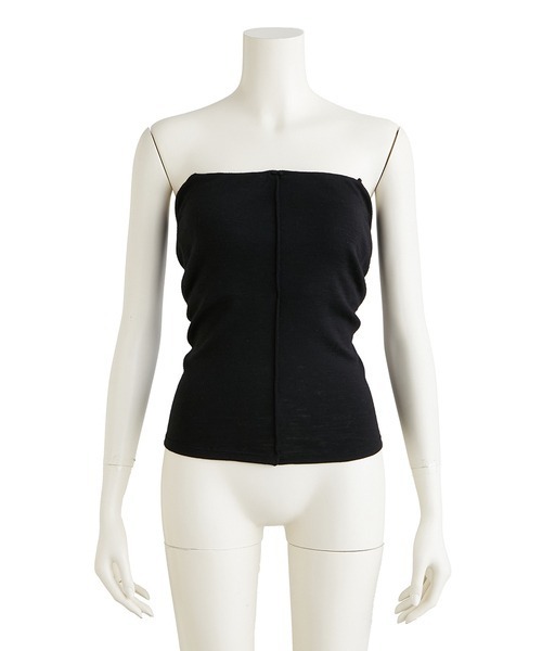 FRAY I.D（フレイアイディー）の「ウールフライスカップインベアトップ（チューブトップ・レディース・ブラック/ブラウン/アイボリー・FREE）」の15枚目の写真