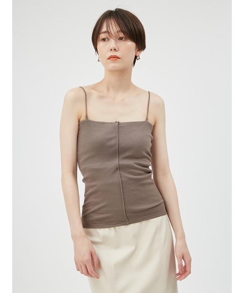 FRAY I.D（フレイアイディー）の「ウールフライスカップインベアトップ（チューブトップ・レディース・ブラック/ブラウン/アイボリー・FREE）」の9枚目の写真