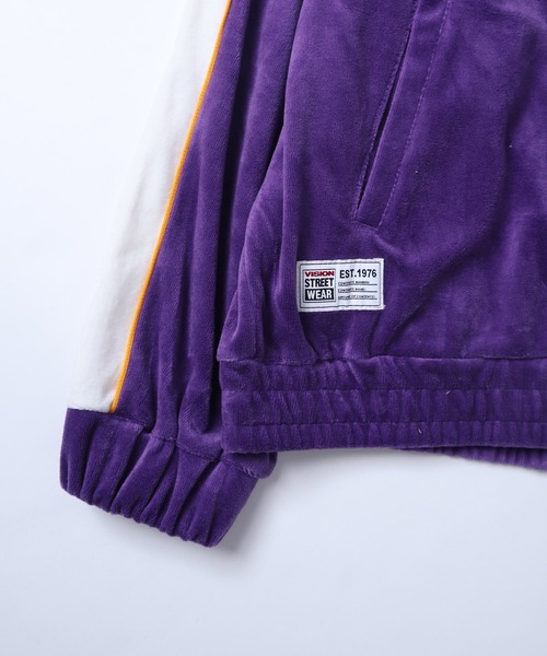 VISION STREET WEAR(ヴィジョンストリートウェア)の「【VISION STREET WEAR】2点セット ベロアカラージャージセットアップ(ジャージ・レディース・ブラック/パープル/オフホワイト/グリーン・MEDIUM/LARGE/X-LARGE)」の14枚目の写真
