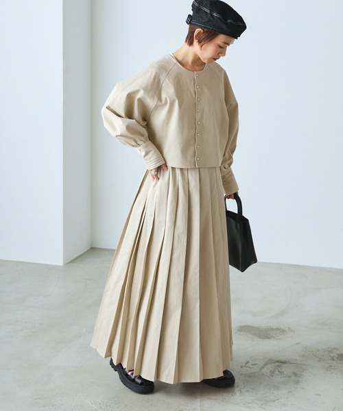 PLEATS PLEASE ISSEY MIYAKE（デニム ・ ロングスカート）の