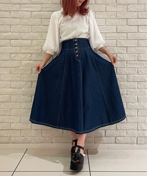 TORTE(トルテ)の「トライアングル空きオーガンジートップス(Tシャツ/カットソー・レディース・ホワイト/ライトブルー/ブラック/ライトピンク・FREE)」の11枚目の写真