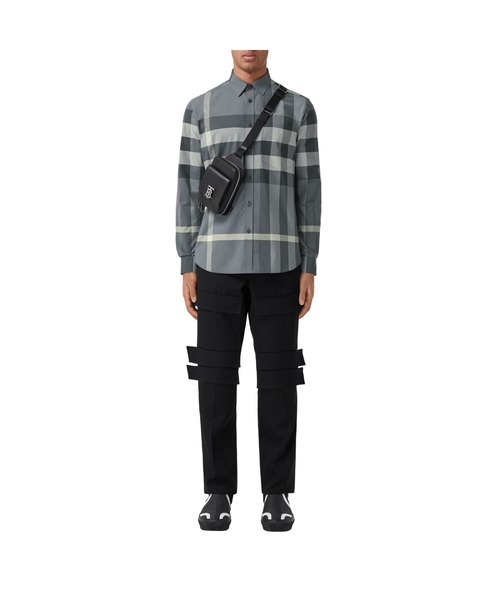 BURBERRY（バーバリー）の「エグザジェレイティッドチェック ストレッチコットンポプリン シャツ（シャツ/ブラウス・メンズ・グレー系・S/M/L/XL/XS）」の6枚目の写真