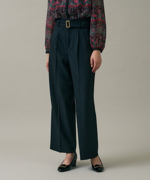 ANAYI（アナイ）の「ウール調合繊ワイドパンツ（その他パンツ・レディース・カーキ/ピンク/ブラック・34/36/38）」の2枚目の写真