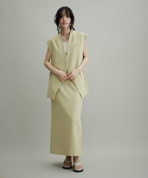 ADAM ET ROPE'（アダムエロペ）の「【WEB限定(一部店舗展開あり)】ロングベンツペンシルスカート（スカート・レディース・オフホワイト/ベージュ系その他/ブラック系その他・38/36）」の6枚目の写真