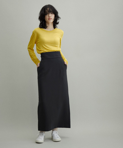 ADAM ET ROPE'（アダムエロペ）の「【WEB限定(一部店舗展開あり)】ロングベンツペンシルスカート（スカート・レディース・オフホワイト/ベージュ系その他/ブラック系その他・38/36）」の18枚目の写真