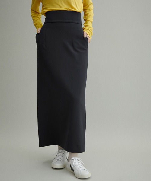 ADAM ET ROPE'（アダムエロペ）の「【WEB限定(一部店舗展開あり)】ロングベンツペンシルスカート（スカート・レディース・オフホワイト/ベージュ系その他/ブラック系その他・38/36）」の3枚目の写真