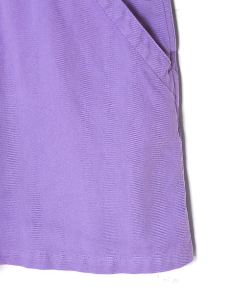 Alley by w closet(アリーバイダブルクローゼット)の「【Alley】サロペットミニスカート(ジャンパースカート・レディース・パープル/ブラック・FREE)」の6枚目の写真