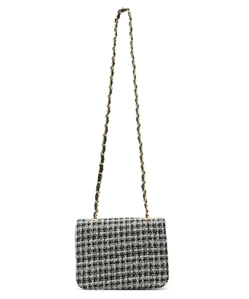 ROPE' PICNIC（ロペピクニック）の「ツイードチェーンショルダーバッグ（ショルダーバッグ・レディース・ブラック/ベージュ・FREE）」の6枚目の写真