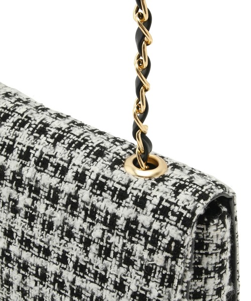 ROPE' PICNIC（ロペピクニック）の「ツイードチェーンショルダーバッグ（ショルダーバッグ・レディース・ブラック/ベージュ・FREE）」の9枚目の写真