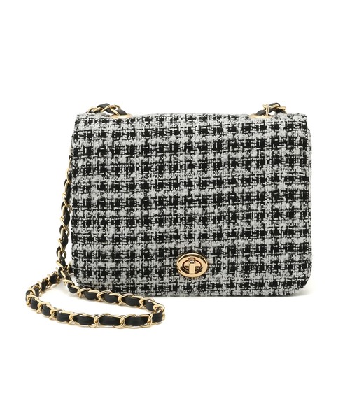 ROPE' PICNIC（ロペピクニック）の「ツイードチェーンショルダーバッグ（ショルダーバッグ・レディース・ブラック/ベージュ・FREE）」の14枚目の写真