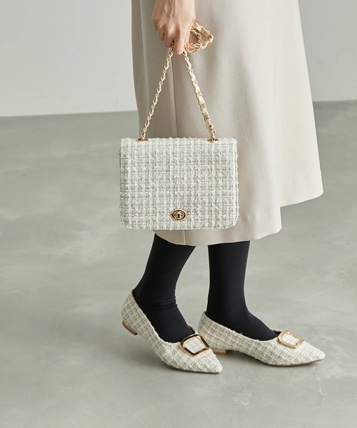 ROPE' PICNIC（ロペピクニック）の「ツイードチェーンショルダーバッグ（ショルダーバッグ・レディース・ブラック/ベージュ・FREE）」の18枚目の写真