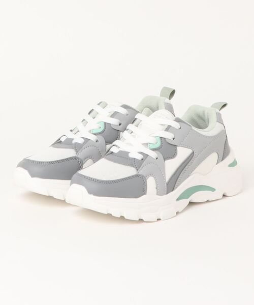 NEV(ネブ)の「【NEV SURF】ネブサーフ ダッドスニーカー 618【厚底】(スニーカー・レディース・ホワイト×グレー/ホワイト系その他・23.5cm/24.5cm/23.0cm/24.0cm)」の1枚目の写真