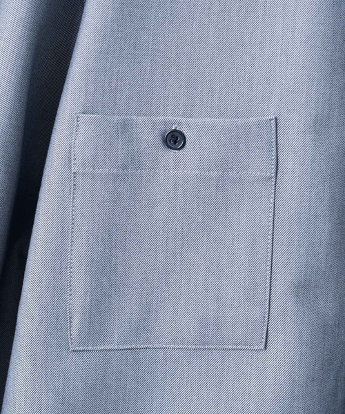 INTER FACTORY（インターファクトリー）の「ファッションインフルエンサー yuuki - Wool like basic shirts / ウールライクベーシックシャツ　made in INTER FACTORY（シャツ/ブラウス・メンズ・グレー/ブルー・SMALL/MEDIUM）」の8枚目の写真