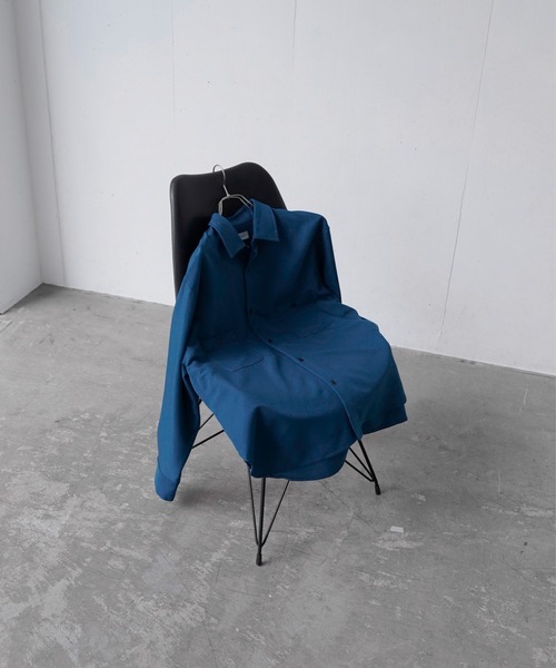 INTER FACTORY（インターファクトリー）の「ファッションインフルエンサー yuuki - Wool like basic shirts / ウールライクベーシックシャツ　made in INTER FACTORY（シャツ/ブラウス・メンズ・グレー/ブルー・SMALL/MEDIUM）」の12枚目の写真