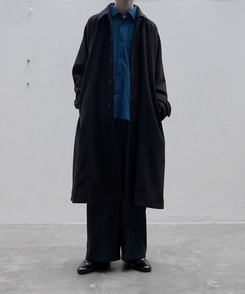 INTER FACTORY（インターファクトリー）の「ファッションインフルエンサー yuuki - Wool like basic shirts / ウールライクベーシックシャツ　made in INTER FACTORY（シャツ/ブラウス・メンズ・グレー/ブルー・SMALL/MEDIUM）」の7枚目の写真