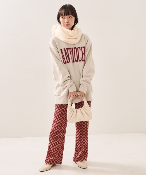 FREAK'S STORE（フリークスストア）の「HEAVY BIGワッペンロゴスウェット（スウェット・レディース・ナチュラル/グレー/ワインレッド/ネイビー/オリーブ・ﾌﾘ-）」の8枚目の写真