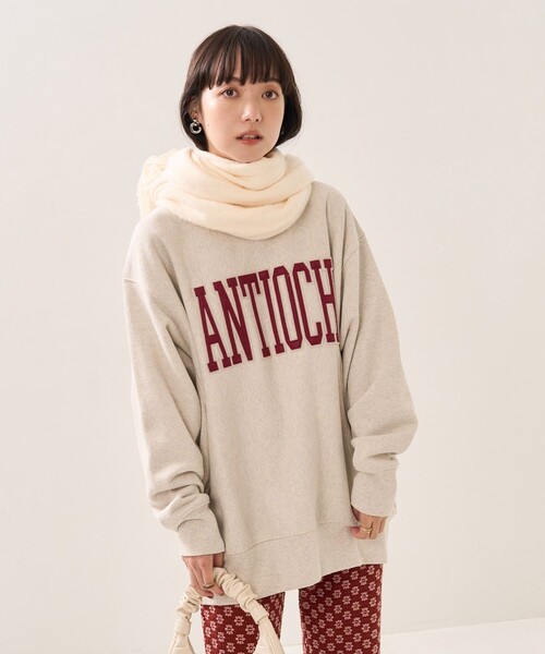 FREAK'S STORE（フリークスストア）の「HEAVY BIGワッペンロゴスウェット（スウェット・レディース・ナチュラル/グレー/ワインレッド/ネイビー/オリーブ・ﾌﾘ-）」の9枚目の写真