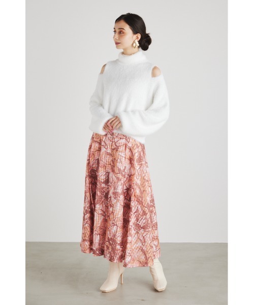 rienda（リエンダ）の「ラインフラワーフレアスカート（スカート・レディース・パープル/ブラウン/オレンジ・SMALL/MEDIUM）」の20枚目の写真