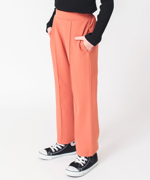 BRANSHES（ブランシェス）の「センタープレス風ロングパンツ（スラックス・キッズ・グリーン/アイボリー/オレンジ/ブラック・110/90/120/150/130/100/140）」の4枚目の写真