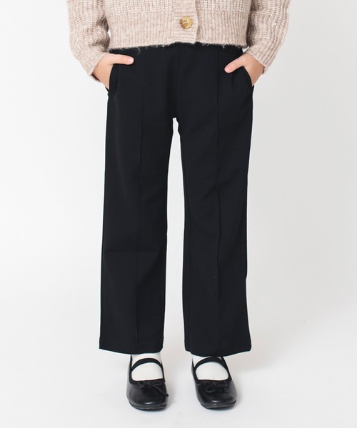 BRANSHES（ブランシェス）の「センタープレス風ロングパンツ（スラックス・キッズ・グリーン/アイボリー/オレンジ/ブラック・110/90/120/150/130/100/140）」の2枚目の写真