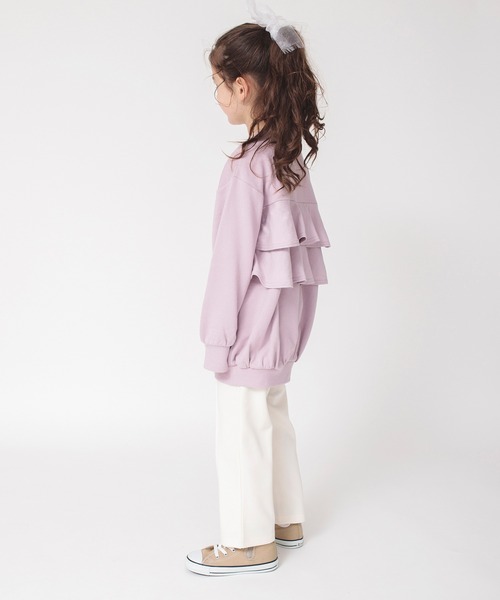 BRANSHES（ブランシェス）の「センタープレス風ロングパンツ（スラックス・キッズ・グリーン/アイボリー/オレンジ/ブラック・110/90/120/150/130/100/140）」の6枚目の写真