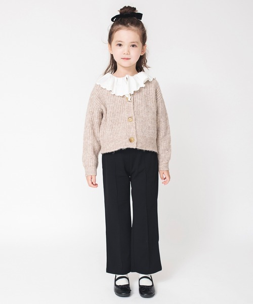 BRANSHES（ブランシェス）の「センタープレス風ロングパンツ（スラックス・キッズ・グリーン/アイボリー/オレンジ/ブラック・110/90/120/150/130/100/140）」の10枚目の写真