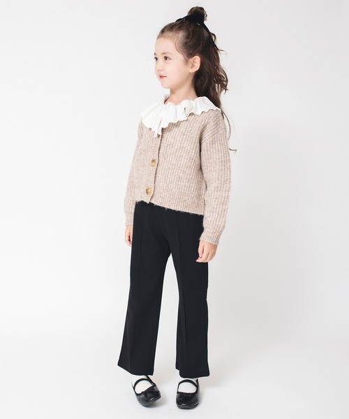 BRANSHES（ブランシェス）の「センタープレス風ロングパンツ（スラックス・キッズ・グリーン/アイボリー/オレンジ/ブラック・110/90/120/150/130/100/140）」の11枚目の写真