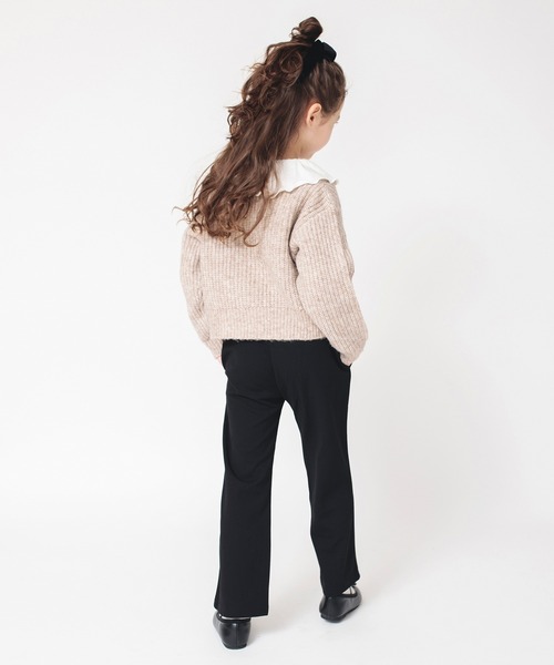 BRANSHES（ブランシェス）の「センタープレス風ロングパンツ（スラックス・キッズ・グリーン/アイボリー/オレンジ/ブラック・110/90/120/150/130/100/140）」の13枚目の写真