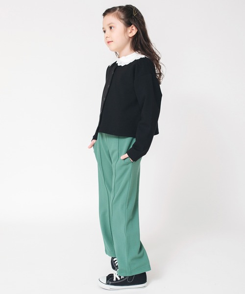 BRANSHES（ブランシェス）の「センタープレス風ロングパンツ（スラックス・キッズ・グリーン/アイボリー/オレンジ/ブラック・110/90/120/150/130/100/140）」の18枚目の写真