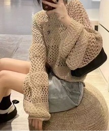 ibeul_ | バルキーシアーボーダーニット(ニット/セーター)