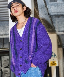 NYUDROP | 【NYUDROP】SHAGGY KNIT STRIPE CARDIGAN / シャギーニット ストライプカーディガン(カーディガン/ボレロ)