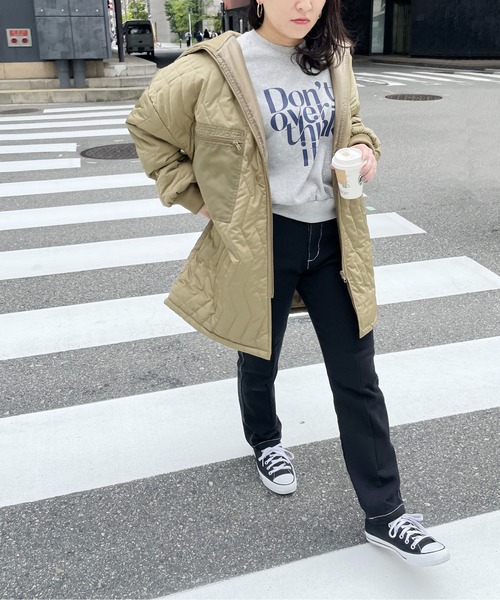 StyleSea(スタイルシー)の「オーバーサイズキルティングブルゾン(ブルゾン・レディース・ブラック/アイボリー/ライトカーキ・MEDIUM)」の1枚目の写真