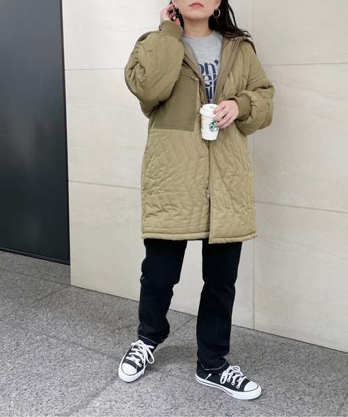 StyleSea(スタイルシー)の「オーバーサイズキルティングブルゾン(ブルゾン・レディース・ブラック/アイボリー/ライトカーキ・MEDIUM)」の8枚目の写真