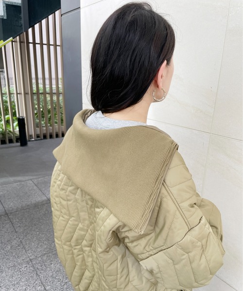 StyleSea(スタイルシー)の「オーバーサイズキルティングブルゾン(ブルゾン・レディース・ブラック/アイボリー/ライトカーキ・MEDIUM)」の16枚目の写真