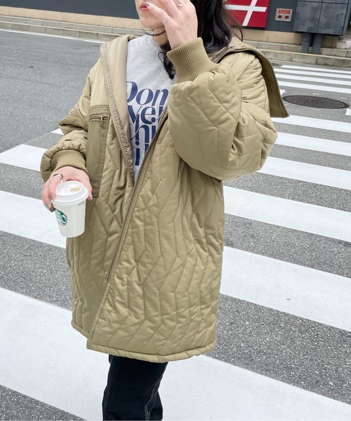 StyleSea(スタイルシー)の「オーバーサイズキルティングブルゾン(ブルゾン・レディース・ブラック/アイボリー/ライトカーキ・MEDIUM)」の21枚目の写真